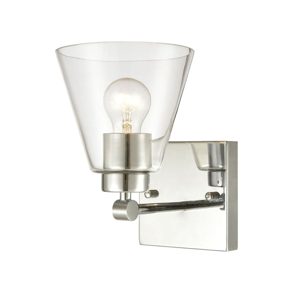 Atlas East Point 10'' High 1-Light Sconce - Modern Geometric Design for Stylish Indoor Illumination Polished Chrome 6'' WL11586-CH
