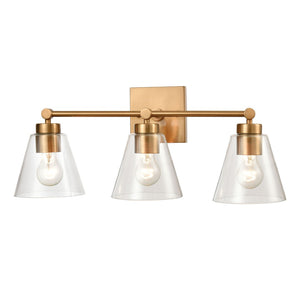 Atlas East Point 10'' High 1-Light Sconce - Modern Geometric Design for Stylish Indoor Illumination Satin Brass 24'' WL11588-BS