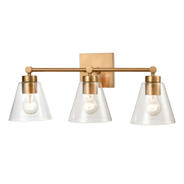 Atlas East Point 10'' High 1-Light Sconce - Modern Geometric Design for Stylish Indoor Illumination Satin Brass 24'' WL11588-BS