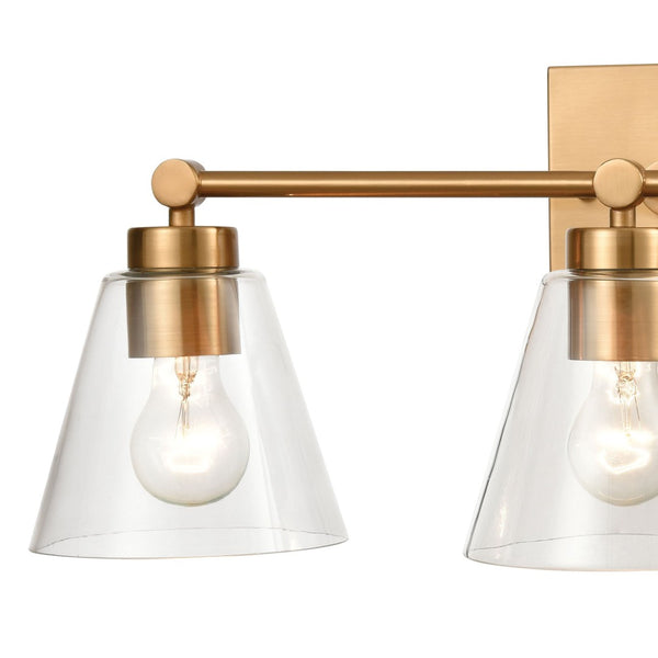 Atlas East Point 10'' High 1-Light Sconce - Modern Geometric Design for Stylish Indoor Illumination Satin Brass 24'' WL11588-BS