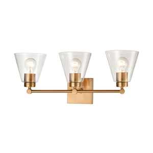 Atlas East Point 10'' High 1-Light Sconce - Modern Geometric Design for Stylish Indoor Illumination Satin Brass 24'' WL11588-BS