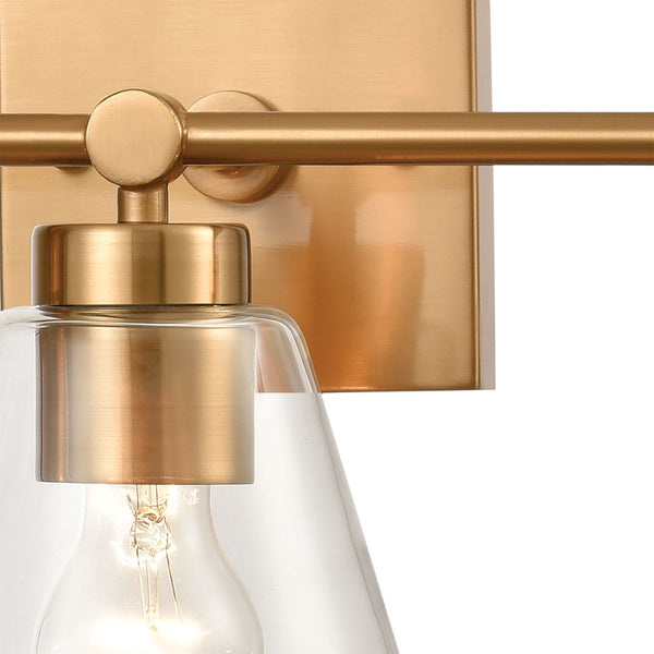 Atlas East Point 10'' High 1-Light Sconce - Modern Geometric Design for Stylish Indoor Illumination Satin Brass 24'' WL11588-BS