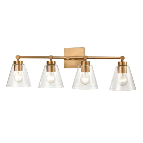 Atlas East Point 10'' High 1-Light Sconce - Modern Geometric Design for Stylish Indoor Illumination Satin Brass 33'' WL11589-BS