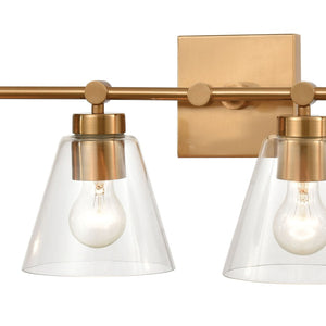 Atlas East Point 10'' High 1-Light Sconce - Modern Geometric Design for Stylish Indoor Illumination Satin Brass 33'' WL11589-BS
