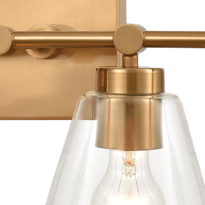 Atlas East Point 10'' High 1-Light Sconce - Modern Geometric Design for Stylish Indoor Illumination Satin Brass 33'' WL11589-BS