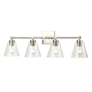 Atlas East Point 10'' High 1-Light Sconce - Modern Geometric Design for Stylish Indoor Illumination Polished Chrome 33'' WL11589-CH