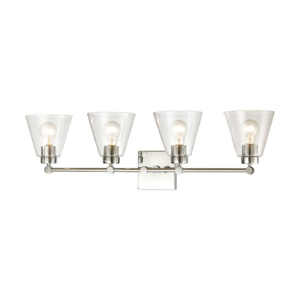 Atlas East Point 10'' High 1-Light Sconce - Modern Geometric Design for Stylish Indoor Illumination Polished Chrome 33'' WL11589-CH