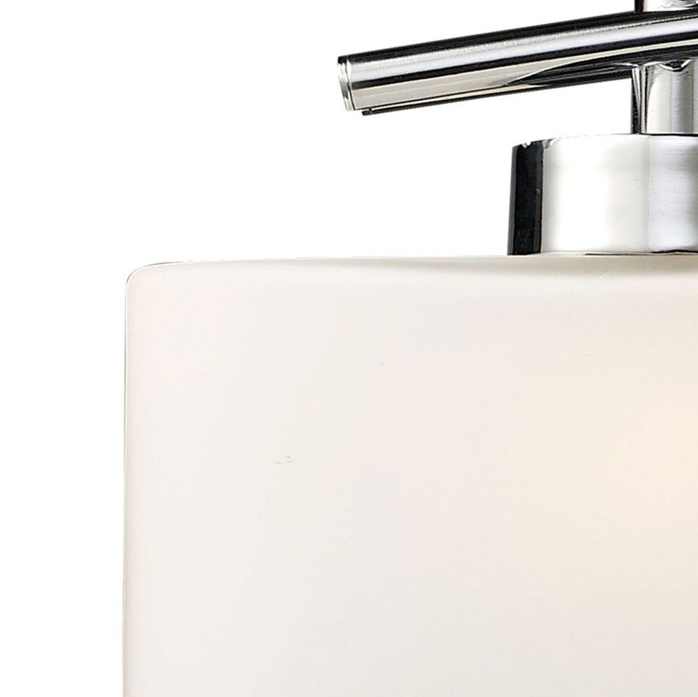 Atlas Eastbrook 2-Light Vanity Light Fixture - Contemporary Design with Opal Glass Shades for Modern Bathrooms Polished Chrome 18'' WL11590-CH