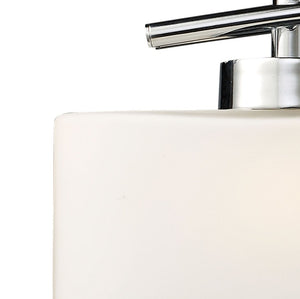 Atlas Eastbrook 2-Light Vanity Light Fixture - Contemporary Design with Opal Glass Shades for Modern Bathrooms Polished Chrome 18'' WL11590-CH