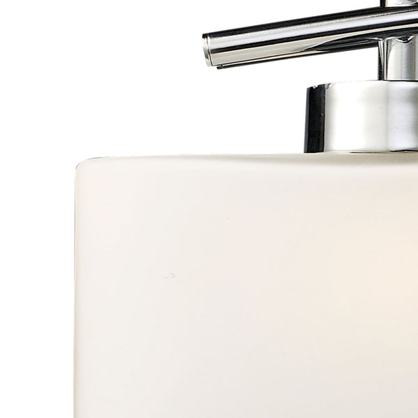 Atlas Eastbrook 2-Light Vanity Light Fixture - Contemporary Design with Opal Glass Shades for Modern Bathrooms Polished Chrome 18'' WL11590-CH