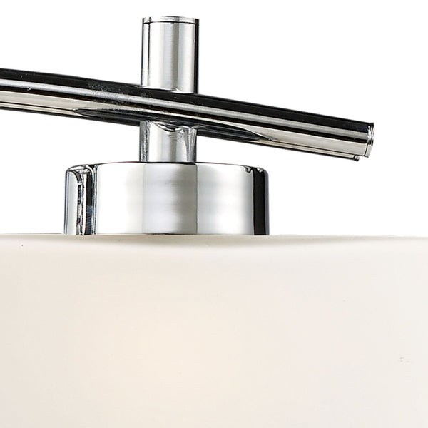 Atlas Eastbrook 2-Light Vanity Light Fixture - Contemporary Design with Opal Glass Shades for Modern Bathrooms Polished Chrome 18'' WL11590-CH