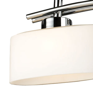 Atlas Eastbrook 2-Light Vanity Light Fixture - Contemporary Design with Opal Glass Shades for Modern Bathrooms Polished Chrome 18'' WL11590-CH