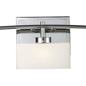 Atlas Eastbrook 2-Light Vanity Light Fixture - Contemporary Design with Opal Glass Shades for Modern Bathrooms Polished Chrome 29'' WL11591-CH