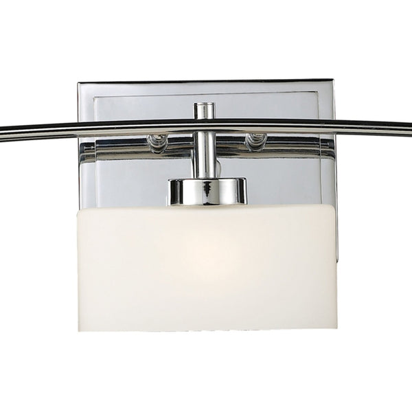 Atlas Eastbrook 2-Light Vanity Light Fixture - Contemporary Design with Opal Glass Shades for Modern Bathrooms Polished Chrome 29'' WL11591-CH
