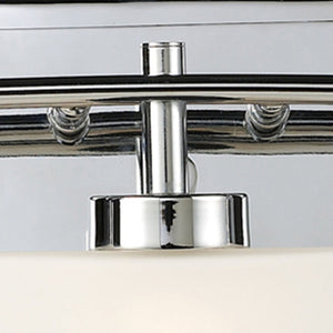 Atlas Eastbrook 2-Light Vanity Light Fixture - Contemporary Design with Opal Glass Shades for Modern Bathrooms Polished Chrome 29'' WL11591-CH