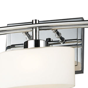 Atlas Eastbrook 2-Light Vanity Light Fixture - Contemporary Design with Opal Glass Shades for Modern Bathrooms Polished Chrome 29'' WL11591-CH