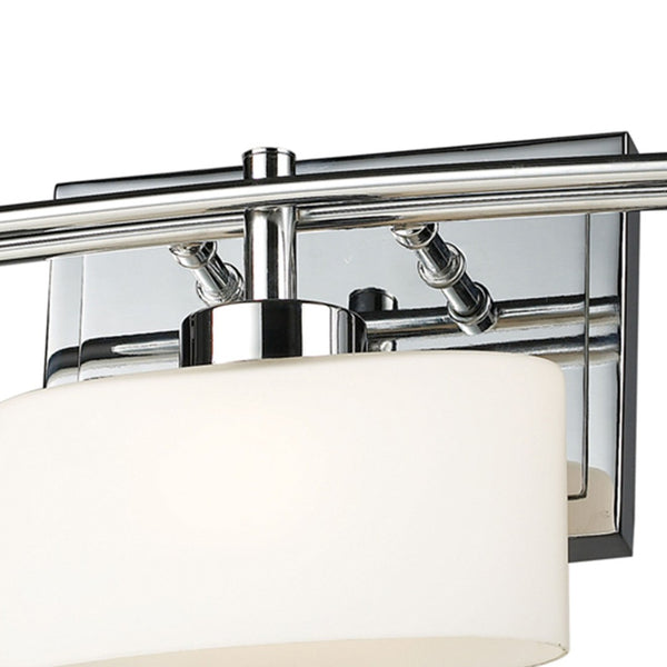 Atlas Eastbrook 2-Light Vanity Light Fixture - Contemporary Design with Opal Glass Shades for Modern Bathrooms Polished Chrome 29'' WL11591-CH