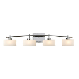 Atlas Eastbrook 2-Light Vanity Light Fixture - Contemporary Design with Opal Glass Shades for Modern Bathrooms Polished Chrome 39.5'' WL11592-CH