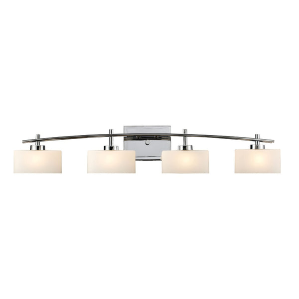 Atlas Eastbrook 2-Light Vanity Light Fixture - Contemporary Design with Opal Glass Shades for Modern Bathrooms Polished Chrome 39.5'' WL11592-CH