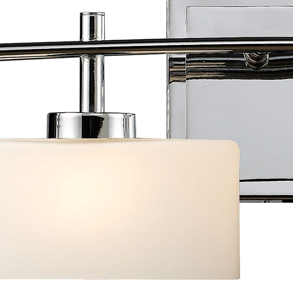 Atlas Eastbrook 2-Light Vanity Light Fixture - Contemporary Design with Opal Glass Shades for Modern Bathrooms Polished Chrome 39.5'' WL11592-CH