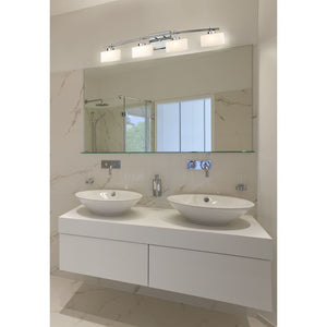 Atlas Eastbrook 2-Light Vanity Light Fixture - Contemporary Design with Opal Glass Shades for Modern Bathrooms Polished Chrome 39.5'' WL11592-CH