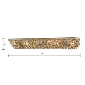 Atlas Elizabethan 4-Light Vanity Light Fixture - Timeless Elegance for Bathrooms and Dressing Areas Dark Bronze 36'' WL11594-BZ