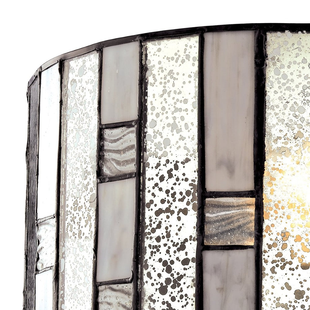 Atlas Ethan 7'' High 1-Light Sconce - Elegant Tiffany Bronze with Geometric Mosaic & Rippled Glass Design WL11605-BZ