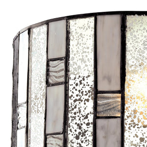 Atlas Ethan 7'' High 1-Light Sconce - Elegant Tiffany Bronze with Geometric Mosaic & Rippled Glass Design WL11605-BZ