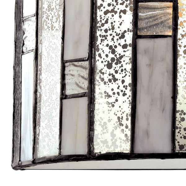 Atlas Ethan 7'' High 1-Light Sconce - Elegant Tiffany Bronze with Geometric Mosaic & Rippled Glass Design WL11605-BZ