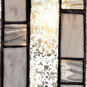 Atlas Ethan 7'' High 1-Light Sconce - Elegant Tiffany Bronze with Geometric Mosaic & Rippled Glass Design WL11605-BZ