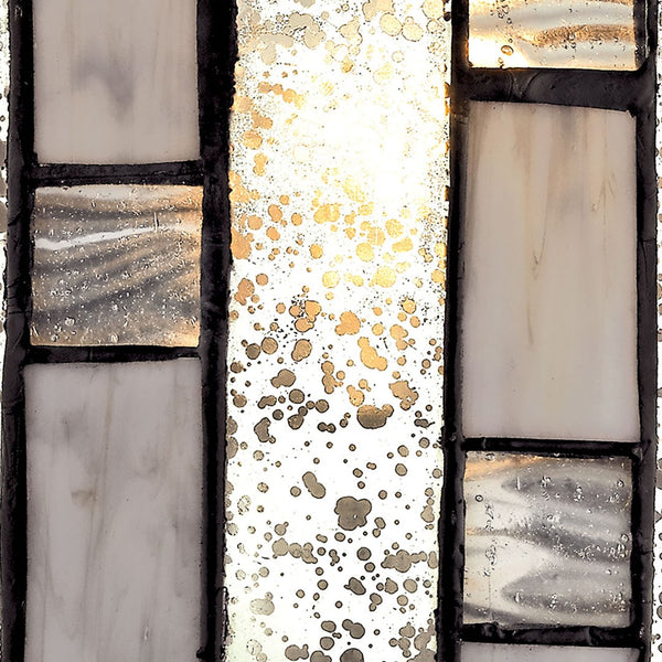 Atlas Ethan 7'' High 1-Light Sconce - Elegant Tiffany Bronze with Geometric Mosaic & Rippled Glass Design WL11605-BZ