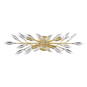 Atlas Flora Grace 4-Light Vanity Light Fixture - Elegant Crystal Accents for Luxurious Bathroom Glow Champagne Gold 25.25'' WL11609-GD