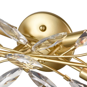 Atlas Flora Grace 4-Light Vanity Light Fixture - Elegant Crystal Accents for Luxurious Bathroom Glow Champagne Gold 25.25'' WL11609-GD