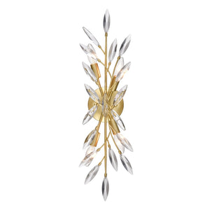 Atlas Flora Grace 4-Light Vanity Light Fixture - Elegant Crystal Accents for Luxurious Bathroom Glow Champagne Gold 25.25'' WL11609-GD