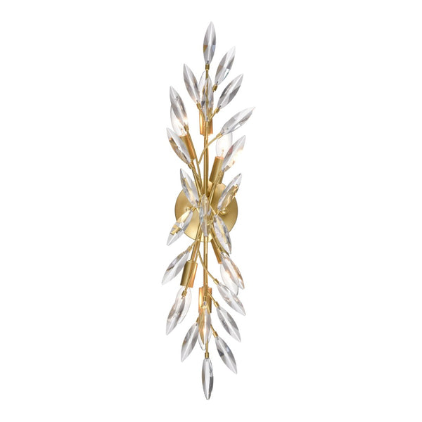 Atlas Flora Grace 4-Light Vanity Light Fixture - Elegant Crystal Accents for Luxurious Bathroom Glow Champagne Gold 28.75'' WL11610-GD
