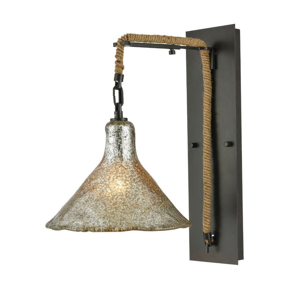 Atlas Hand Formed Glass 18'' High Sconce - Artisan-Crafted Oil Rubbed Bronze Light for Timeless Elegance WL11633-BZ