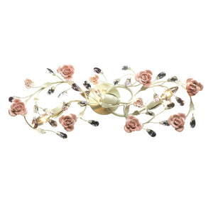 Atlas Heritage 27'' Wide 3-Light Vanity Light - Elegant Cream Finish with Floral Accents & Crystal Glow WL11636-CR