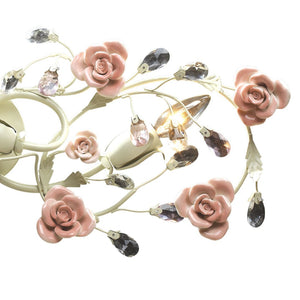 Atlas Heritage 27'' Wide 3-Light Vanity Light - Elegant Cream Finish with Floral Accents & Crystal Glow WL11636-CR