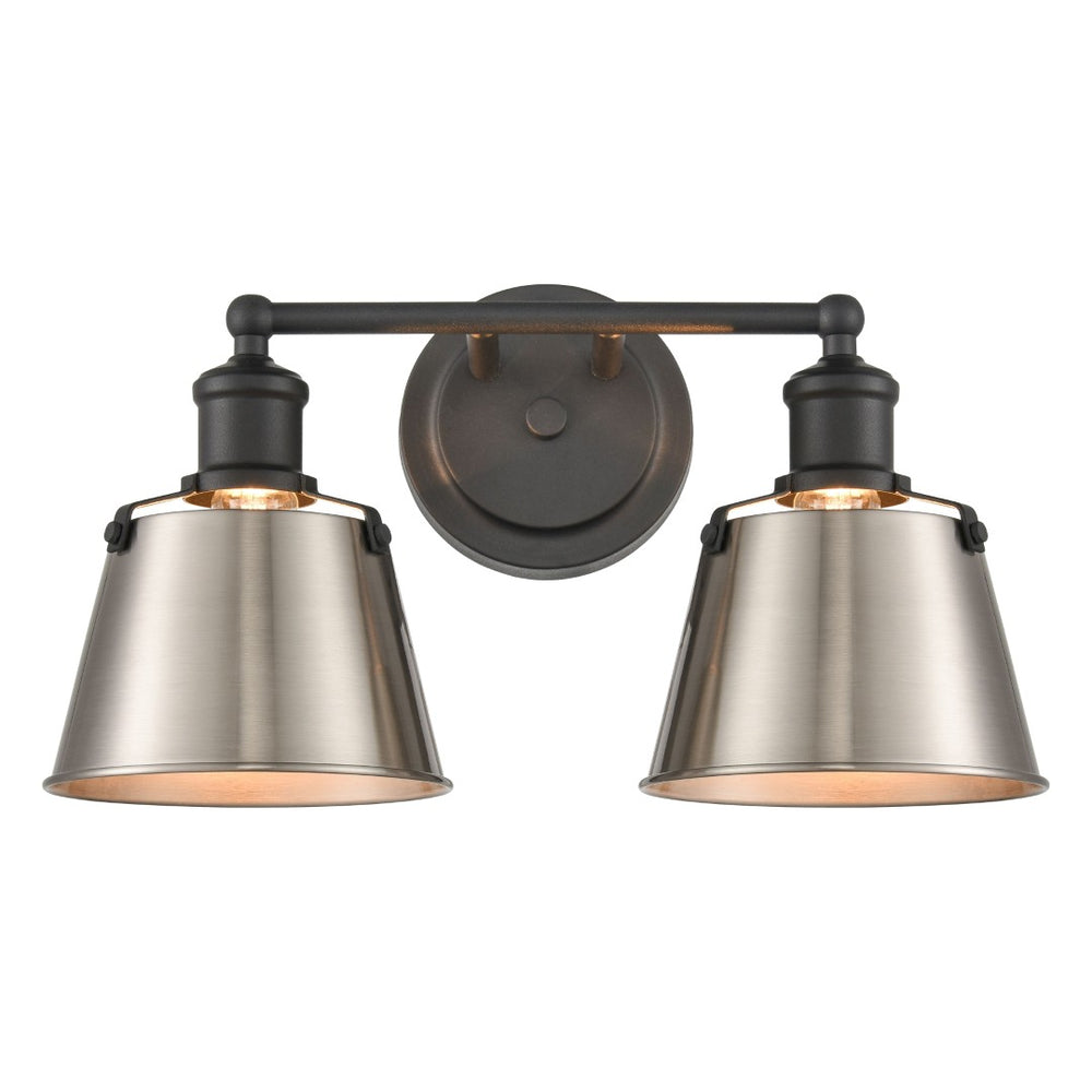 Atlas Holgate 1-Light Sconce - Modern Farmhouse Meets Industrial Charm for Stylish Indoor Illumination Charcoal 15'' WL11637-NK