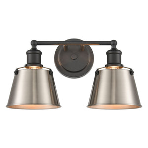 Atlas Holgate 1-Light Sconce - Modern Farmhouse Meets Industrial Charm for Stylish Indoor Illumination Charcoal 15'' WL11637-NK