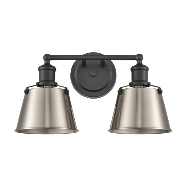 Atlas Holgate 1-Light Sconce - Modern Farmhouse Meets Industrial Charm for Stylish Indoor Illumination Charcoal 15'' WL11637-NK