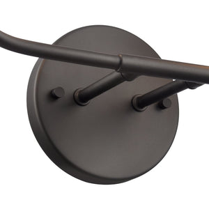Atlas Hoyle 2-Light Vanity Light Fixture - Modern Design with Etched Glass Shades for Elegant Illumination Matte Black 16'' WL11641-BK