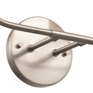 Atlas Hoyle 2-Light Vanity Light Fixture - Modern Design with Etched Glass Shades for Elegant Illumination Antique Nickel 16'' WL11641-NK