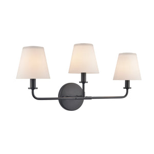 Atlas Hoyle 2-Light Vanity Light Fixture - Modern Design with Etched Glass Shades for Elegant Illumination Matte Black 24'' WL11642-BK