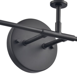 Atlas Hoyle 2-Light Vanity Light Fixture - Modern Design with Etched Glass Shades for Elegant Illumination Matte Black 24'' WL11642-BK