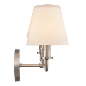 Atlas Hoyle 2-Light Vanity Light Fixture - Modern Design with Etched Glass Shades for Elegant Illumination Antique Nickel 24'' WL11642-NK