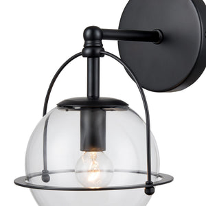 Atlas Langford 3-Light Vanity Light Fixture - Vintage Charm Meets Modern Design for Stylish Spaces Matte Black 6'' WL11650-BK