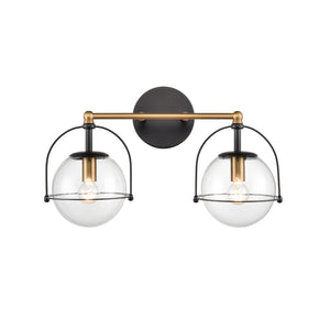 Atlas Langford 3-Light Vanity Light Fixture - Vintage Charm Meets Modern Design for Stylish Spaces Satin Brass 17'' WL11651-BS