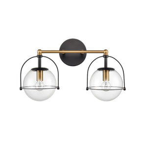Atlas Langford 3-Light Vanity Light Fixture - Vintage Charm Meets Modern Design for Stylish Spaces Satin Brass 17'' WL11651-BS
