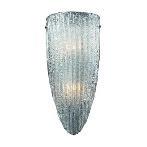 Atlas Luminese 14'' 2-Light Wall Sconce - Sleek Satin Nickel with Textured Glass for Modern Interiors WL11656-NK